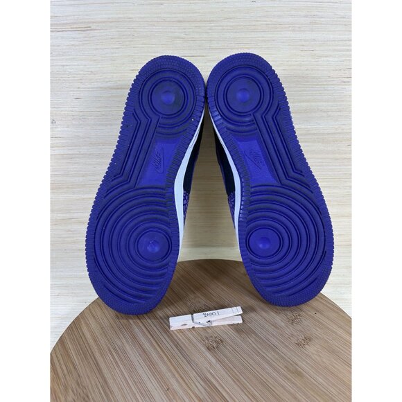 Nike Air Force 1 Low Crackled Black Court Purple Athletic Shoes Mens Size 10 - Picture 8 of 8